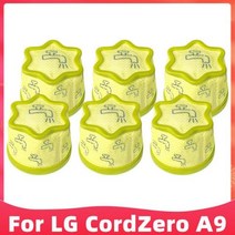 부품 악세사리 드론 RC카 무선조종 장난감 LG CordZero A9 무선 스틱 진공 예비 액세서리 교체 프리 필터 비교 ADQ74774001502, 6Pcs Filters