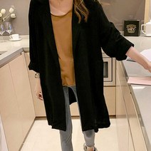 [유앤아이쇼핑] 여성 캐주얼 마이 여름 린넨 롱자켓 봄가을 아우터 6032EA