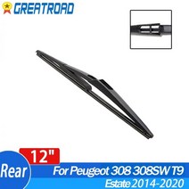 와이퍼 12 푸조 308 308SW T9 SW 부동산 2014-2020 2015 2016 2017 2018 Windshield Windscreen Rear Window, 1 pc