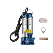 Marrdin 고압 수중펌프 양수기 워터 배수 물 모터 지하수 농업용 우물, 대유량 수동, 1500W 2마력 2인치 전원선10m+호스5m, 1개