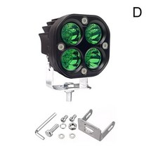 트렉터 작업등 3인치 Led 작업 표시 줄 12V 24V 자동차 노란색 안개 램프 4x4 오프로드 오토바이 트랙터 운, 한개옵션1, 04 green