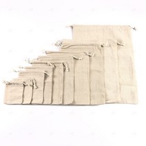 린넨 무지 주머니 면 파우치 친환경 포켓 커피 편백 방향제 향기 천연비누 포장 조리개 8x10cm