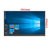 65 75 86 100 인치 멀티 미디어 터치스크린 올인원 PC 스마트 회의 TV 컴퓨터, 86 인치 i3 + 8G + 128G + 모바일 스탠드