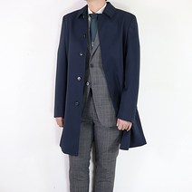 바쏘옴므 2022 S/S 구김없는 스판 맥코트 4컬러 네이비 트렌치 코트 W1CC03