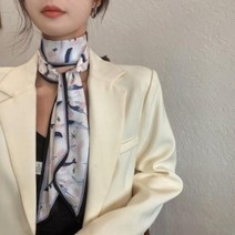 낙엽 롱 프리미엄 띠스카프 실크터치 쁘띠스카프 롱스카프 방도 헤어끈 미니스카프 스카프하는법 스카프연출