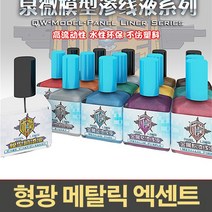 QW UV 수성 형광 메탈릭 패널라인 액센트 모음 수성 도료 패널라이너, Q06009 (메탈릭 레드 45ml)