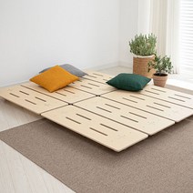 프네오 퍼즐 저상형 원목 침대 프레임 Q, 단품