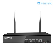 YESKAMO 예스카모 500만 화소 CCTV 무선 실내용 WiFi 돔 카메라, KR-NVR10804-DZJ