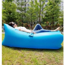 스마트 이지 에어베드2개/에어매트/에어침대/캠핑매트/에어배드/, 스카이블루 핫핑크