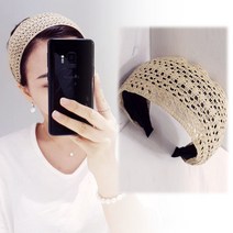 H레이스 와이드 헤어밴드