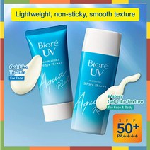 내돈내산 비오레 UV 아쿠아리치 워터리 젤 SPF50+ 90mL 끈적임없는 선크림 스포츠선크림 백탁현상 제로