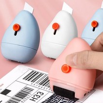 (무료배송)소소꾸미 개인정보가림 개인정보유출방지 택배송장지우개 칼 커터 스탬프, 블루