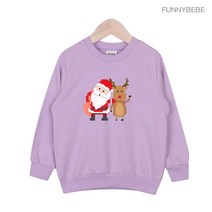 퍼니베베 X-MAS 크리스마스 맨투맨 쭈리 아동 키즈 티셔츠 X006