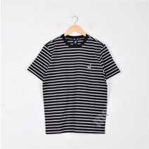 [국내매장판]캉골 반팔티 칼라 넥 스트라이프 반팔 티셔츠 2721 블랙