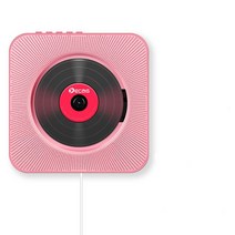 KECAG 벽걸이 CD 플레이어/블루투스/리모컨/MP3/듀얼스피커/TV연결가능 KC808, 핑크