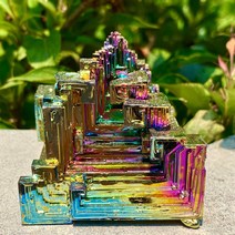 BISMUTH 비스무트 천연 석 크리스탈 광 금속 무지개 광물 표본 레이키 치유, 2.150200g
