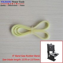 9 밴드 톱 고무 1570 1575mm 스크롤 휠용 링 2 개 휠 직경 230mm 너비 10mm, 기본