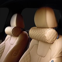 루젠 아크모 HX 차량용 목쿠션 2개 자동차 목베개, 새들브라운 1+1