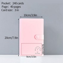 인생네컷앨범 초음파앨범 성장앨범 본식사진 웨딩포토북 64/80 포켓 사진 앨범 3 인치 투명 포토 카드 홀더 인스탁스 미니 스토리지 책 명함 수집, [04] S1  240 Cards