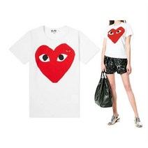 꼼데가르송 CDG 더블하트 와펜 여성 반팔티 AZ-T025-051-1