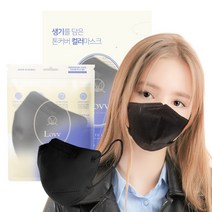 뢰브 Lovv 새부리형 일회용 컬러마스크 대형 중형 마스크, 중형 블랙 40매, 40개