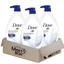 [메리박스] 워시세트 도브 뷰티 너리싱 바디워시 1000mlx3, 1L, 3개