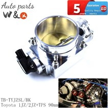 자동차 스로틀 바디 흡기 엔진 Toyota 1jz-gte 2jz-gte supra crown mark 90mm 매니폴드 valva tb-tyjzslbk 용, 검은색