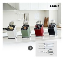 [쿠진] 나이프케어 칼살균기 + 에지리 프레스티지 나이프 4종세트 (칼갈이 기능포함), 색상:올리브그린, 상세 설명 참조