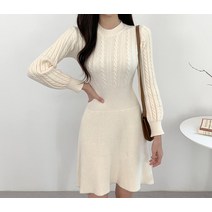 연말 파티 송년회 모임 결혼식 겨울 하객 룩 돌잔치엄마 피로연 원피스 정장 예복 상견례 여성 니트 미니 꽈배기