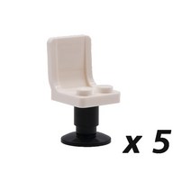 중국레고 호환 도시 MOC 벽돌 부품 빌딩 블록 장교 가구 액세서리 키트 DIY 완구 노트북 컴퓨터 컵 전화 가, 09 5pcs white chair