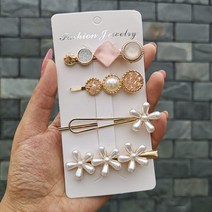 1+1 캔디 색상 여성을위한 진주 헤어 클립 한국어 머리핀 기하학 크리스탈 바레트 소녀 액세서리 그립