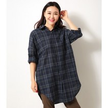 [몬테밀라노] 체크무늬 기본카라 블라우스 V809B1719