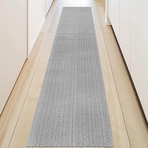 Fixseed 세탁 가능한 러너 러그 그레이 야외 61.1 x 2.4m2 8피트 엑스트라 라지 브레이드 면 양면 복도 주방 세탁소 농가 실내 실외 도어 매트 웰컴 입구 현관 USA