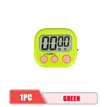 타이머시계 공부 워치 초 타임 타이머 시계 마그네틱 LCD 디지털 주방 카운트 다운 타이머 스톱워치 스탠, 02 GREEN