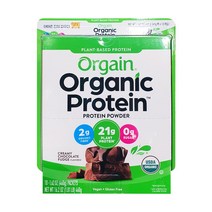 [무료배송][트레이더스] 오가닉 프로틴 파우더 초콜릿맛 46g*10개, 10개, 46g