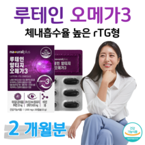 루테인 rTG 오메가3 알티지 오메가쓰리 하루 1캡슐 비타민A D E 건조한 눈촉촉 눈침침 눈건강 도움 혈행개선 도움 뼈건강 항산화 식약처 인정 건강기능식품 홈쇼핑 영양제 비교, 2박스, 1100mg x 30캡슐 (하루 1캡슐)
