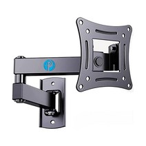 Pipishell 풀 모션 TV 벽 마운트 브래킷 회전 틸트 형 연장 13-32인치 LED LCD 플랫 커브 스크린 모니터용 코너 최대 VESA 100x100mm 싱글 스터드