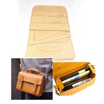 가죽공예 가방 가죽가방diy 키트 패턴 핸드메이드 가방만들기 leather craft men 어깨 서류 big handbag 크래프트 종이 템플릿 스텐실 30x25x14cm, 없음