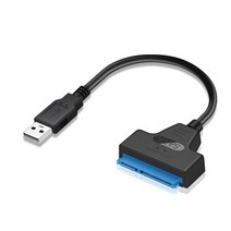 SATA to USB 2.0 케이블 어댑터 지원 2.5 인치 외장형 HDD SSD 노트북 하드 드라이브 22Pin 데이터 변환기, 01 USB 2.0_02 35CM