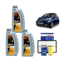 [킥스 G1 5W30] 올뉴모닝 엔진오일+에어크리너+오일필터, 1개