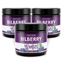 퓨어영 빌베리 분말 가루 200g, 3통