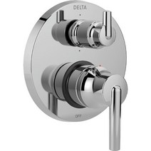 DELTA 수도꼭지 T24859-SS 스테인리스 트린식 현대식 모니터 14 시리즈 밸브 트림(3가지 설정 통합 다이버터 포함), Chrome, 6-Setting
