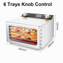 동결건조기 고추건조기 가정용 동결건조기계 110V/220V 6 트레이 말린 식품 탈수기 스낵 공기 건조기 스테, 02 Knob control_01 미국_01 110V