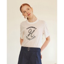 [헤지스레이디스] [헤지스 여성] [22SS] HSTS2B335OW 오프화이트 프린트배색