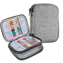 뜨개 코바늘 도구 보관함 파우치 홈 크로 셰 질 후크 케이스 원사 질 지퍼 가방