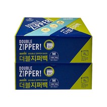 크린손 더블지퍼백 중형 20cmx25cm 100매 2개 총200매, 크린손 더블지퍼백 중형(20cmx25