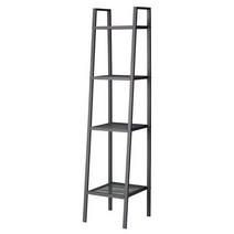 이케아 IKEA 정품 LERBERG 레르베리 철제 선반 4단, 다크그레이, 슬림 4단