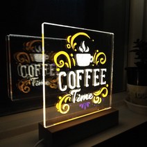DGITEM LED아크릴조명 DIY 무드등 보드마커 네온사인, 아크릴LED+마커펜6종