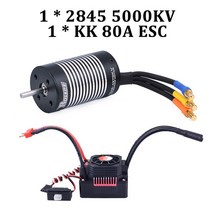 자동차 브러쉬Surpass Hobby-로켓 2845 브러시리스 모터 방수 45A 60A 80A ESC 1/12 RC 자동차 390 WLtoys, 05 5000KV 80A KK
