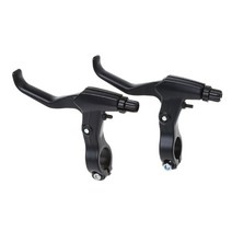 2PCS 자전거 브레이크 레버 알루미늄 합금 MTB 도로 자전거 고정 기어 사이클링 크랭크, 검은색
